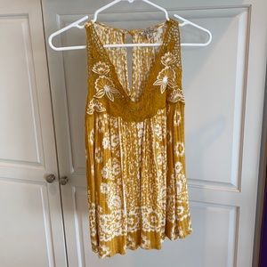 Lucky Brand Mustard Yellow Sleeveless Top